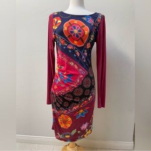 Desigual Mixed Color long sleeve Dress - Small